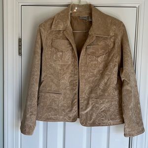 Chico’s Jacket, Size 1, Tan, Corduroy, 
Smoke and pet free home
